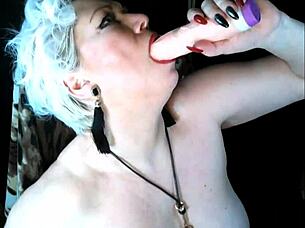 Mature wife Aimee teases with toys and big tits 😈🔥 solo fun!