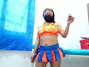 Curvy Latina Shakes Huge Ass With Plug Deep Inside