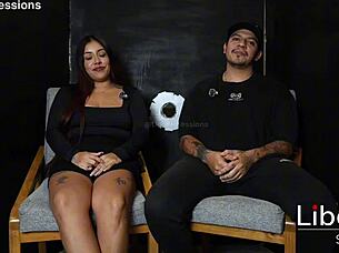 tattooed big tits babe gloryholed hard before cuck