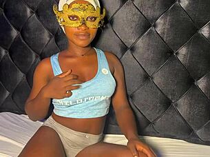 sexy ebony teen verifies wet pussy for fans closeup