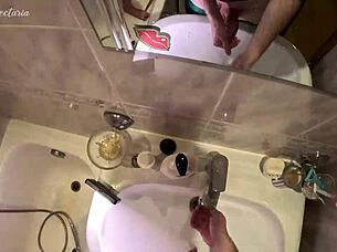 My hubby gave me this intimate shave but then fucked me hard in the bath!