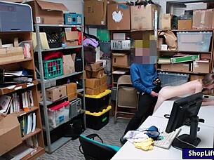 Skinny Shoplifter Pounded Hard by Officer