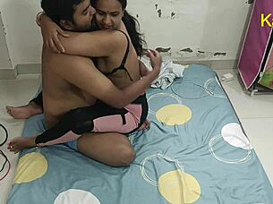 yoga teacher kisses and fucks student missionary style