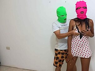 Brunette slut seduces stud invites raw condomless dorm domination sex!