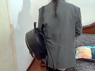 Street stranger seduces student into wild street fuck session.