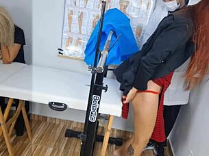 Stepmom takes stepdaughter to perverted gynecologist exam.