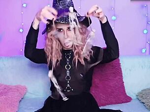 sexy babe toys hairy ass to squirting anal climax