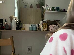 close-up solo woman fingers shaved asshole to intense pleasure