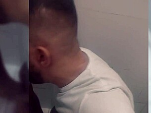 old dude pays for locker room blowjob