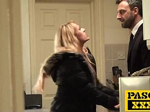 Blonde Czech Mature's Rough Anal Pounding