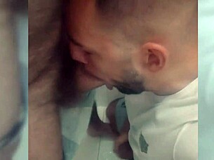 old dude pays for locker room blowjob