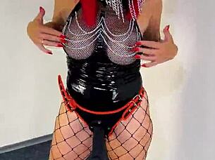 Huge black strapon milf slave pegs your ass deep