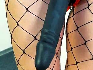 Huge black strapon milf slave pegs your ass deep