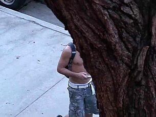 Big butt cougar seduces stranger for quick intense fuck