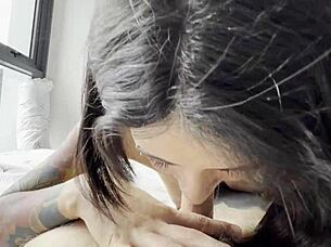 Co-Worker Blonde Blowjob Swallows Huge Cum Load