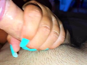 a gentle milf softly pleasures her partner in intimate homemade play