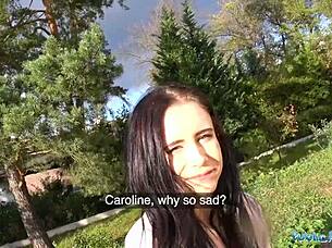 sexy brunette sucks fucks public agent to spite ex