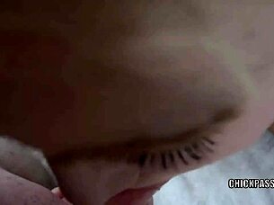 petite milf jolene gulps massive jizz load straight down her throat pov