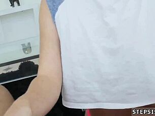 redhead teen hairy pussy fights for cock in threesome 😈💥