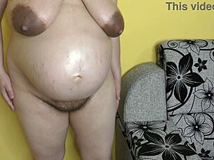 Oops Swollen Belly from Best Friend's Creampie Cuckold Tease