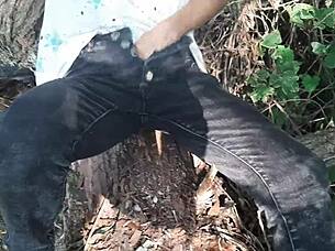 Risky Outdoor Forest Masturbation To Explosive Orgasm