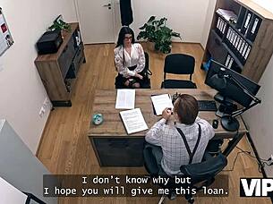 vip4k. crazy horny teen 18+ slut begs for rough office pounding and shaved pussy creampie