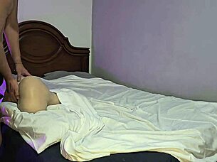 Latina Babe Swaps with Fuck Doll Behind Back