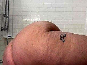 oiled bbw hucow showers big tits ass masturbation frenzy