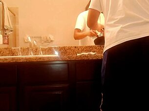 Amateur Asian Homemade Bathroom Tidy-Up Turns Wild Quick!