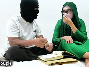 friends bang viral college classmate in ripped clothes garage quickie