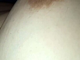 Milf slut's balloon tits leak creamy milk temptation