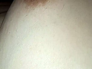 Milf slut's balloon tits leak creamy milk temptation