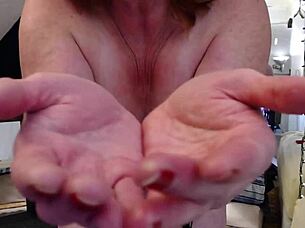 redhead pawg dawnskye1962 strips topless in stockings for steamy joi countdown