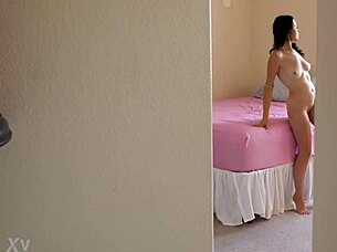 petite ruby moon begs for shaved pussy stuffed with throbbing monster cock