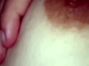 Milf slut's balloon tits leak creamy milk temptation