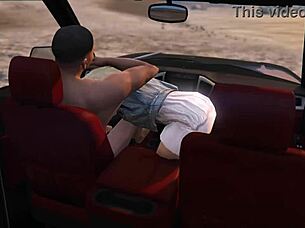 franklin hooks up with a prostitute in gta 5 car