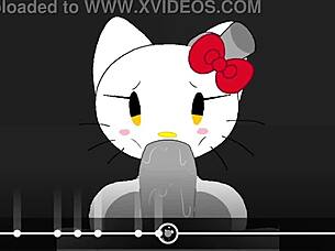 Big cock demolishes hello kitty's eager holes relentlessly