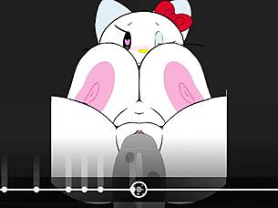 Big cock demolishes hello kitty's eager holes relentlessly