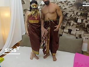 Sissy hairy lady sucks big cock fucks hard 😈💦