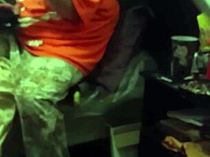 Milf sneaks peeks at monster cock pretending not to notice