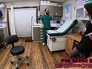 a stimulating exam with ditria rose's pierced nipples