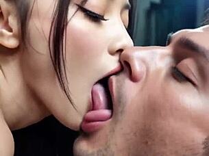 super skinny asian teen gags on huge cock deepthroat