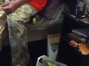 Milf sneaks peeks at monster cock pretending not to notice