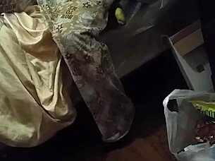 Milf sneaks peeks at monster cock pretending not to notice