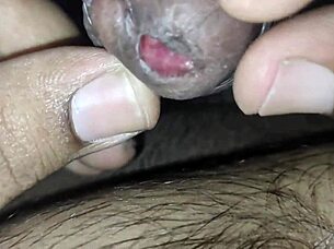 playing with tied cock foreskin rod insertion