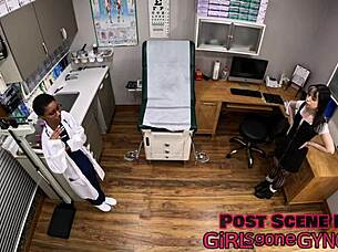 a stimulating exam with ditria rose's pierced nipples