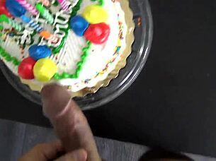 teddy's birthday surprise: double babes suck and fuck