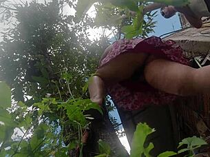 voyeur wife upskirt flashes panties to brother in law