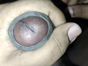 playing with tied cock foreskin rod insertion