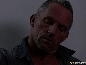 Blonde college babe surrenders virginity to dilf monster cock